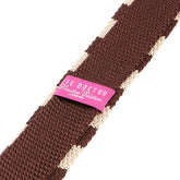Brown Slim Silk Knitted Tie - Tie Doctor
